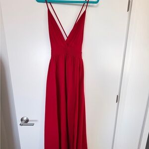 Chic Scarlet Maxi Dress